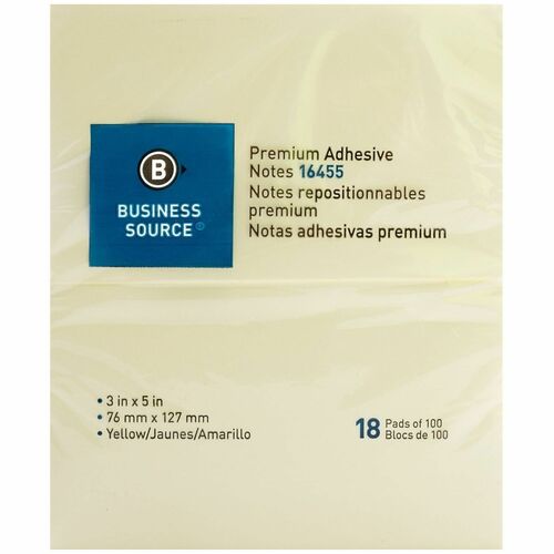 Business Source Repositionable Notes