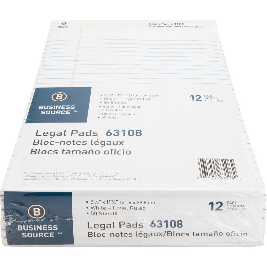 Business Source Micro-Perforated Legal Ruled Pads - Image 3