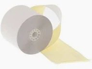 Carbonless Paper Rolls, 0.5" Core, 2 1/4" x 90 ft, White/Canary - Case