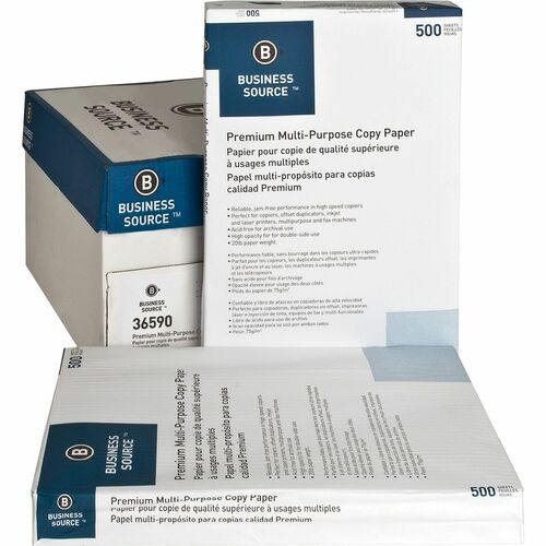 BUSINESS SOURCE Multipurpose Copy Paper, Case - White, Ledger/Tabloid 11"x17"
