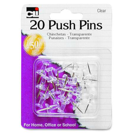 Charles Leonard Push Pins Clear - 20