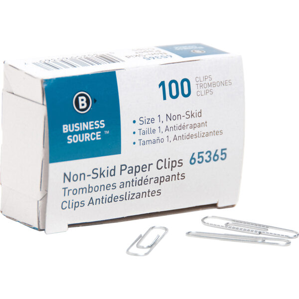 Business Source Non-Skid Paper Clips - Single