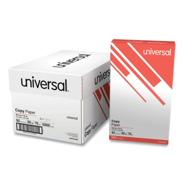 UNIVERSAL Multipurpose Copy Paper, Case - White, Legal 8 1/2" x 14"
