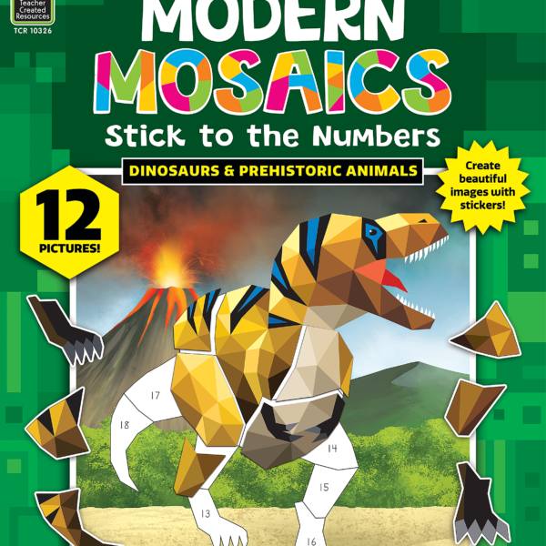 Dinosaurs and Prehistoric Animals Modern Mosaics Stick to the Numbers