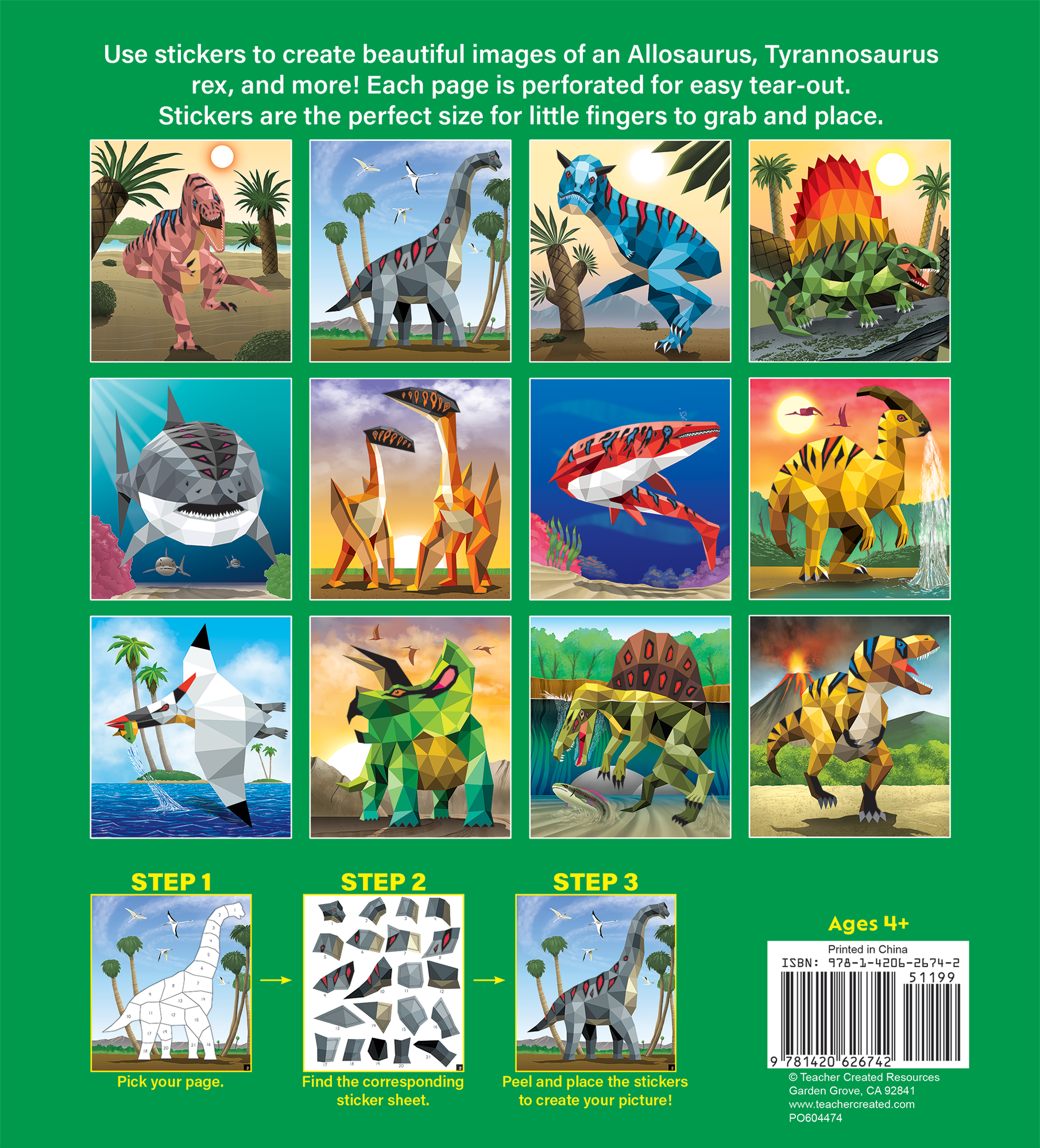 Dinosaurs and Prehistoric Animals Modern Mosaics Stick to the Numbers - Image 2
