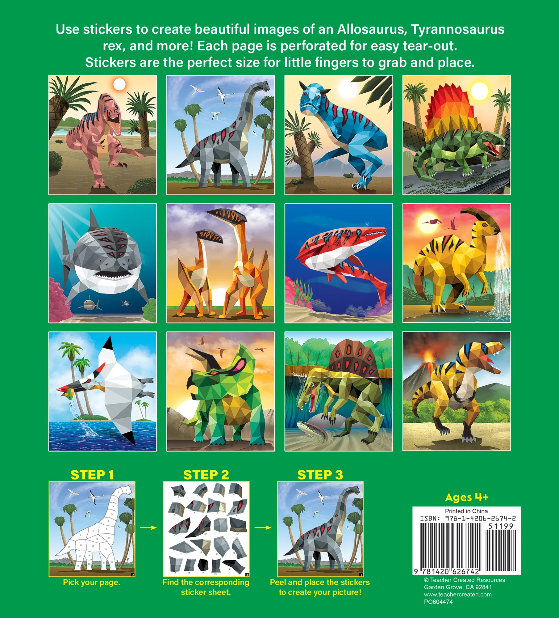 Dinosaurs and Prehistoric Animals Modern Mosaics Stick to the Numbers - Image 2