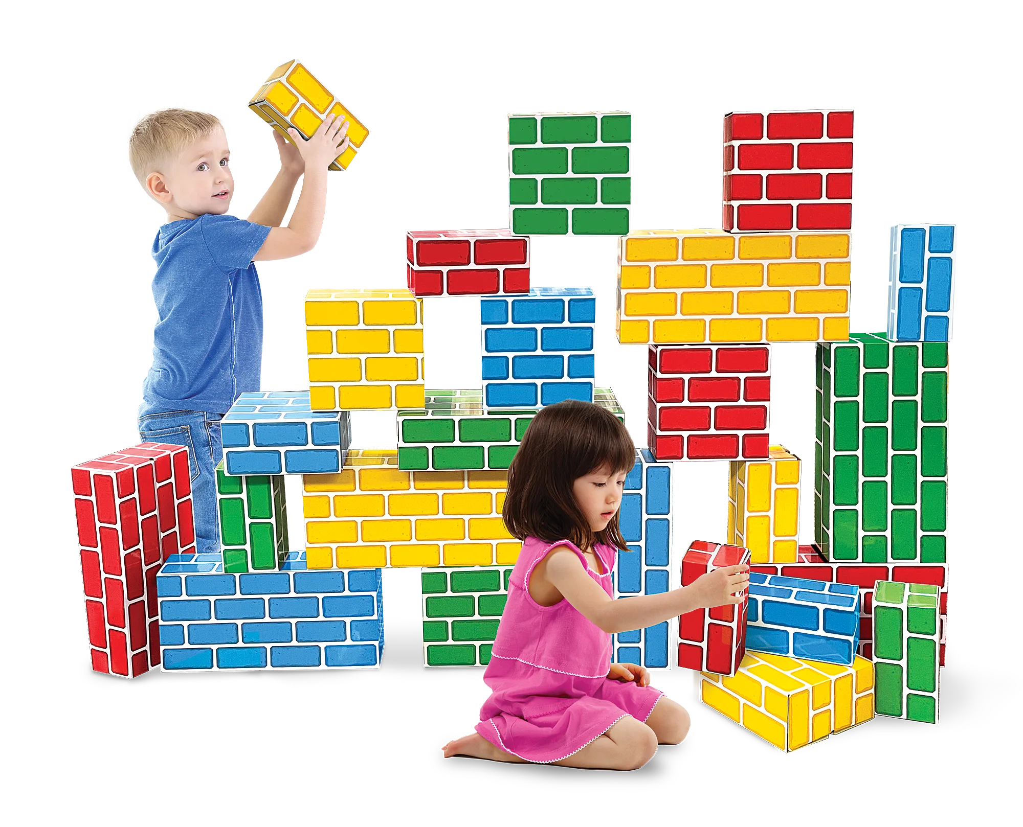 Easy-Stack Cardboard Blocks (24-Piece Set) - Image 2