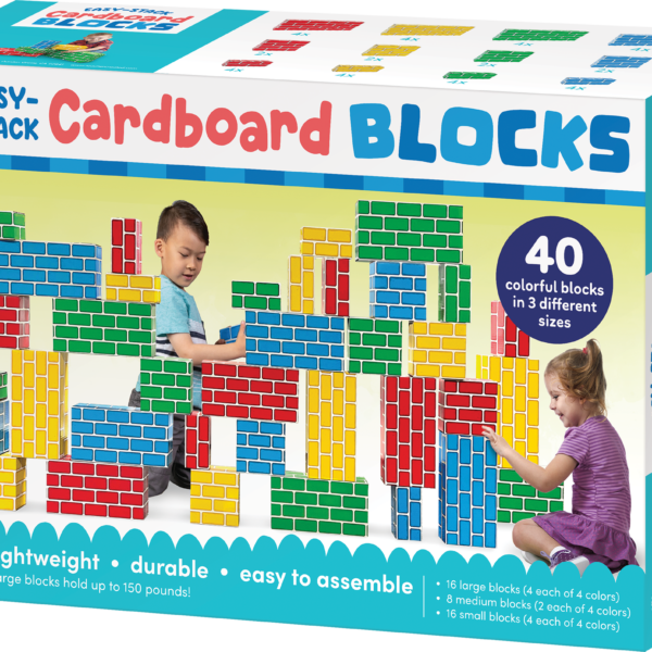 Easy-Stack Cardboard Blocks (40-Piece Set)