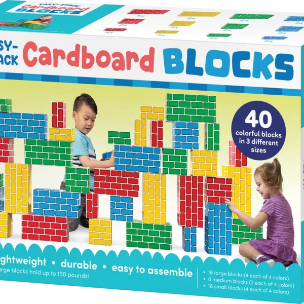 Easy-Stack Cardboard Blocks (40-Piece Set)