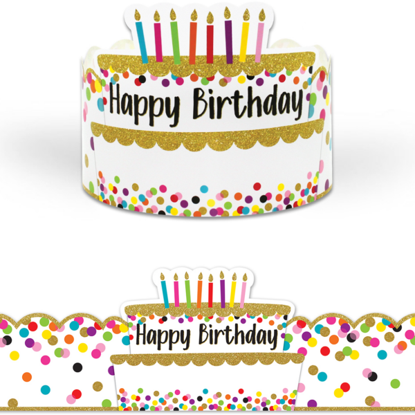 Confetti Happy Birthday Crowns