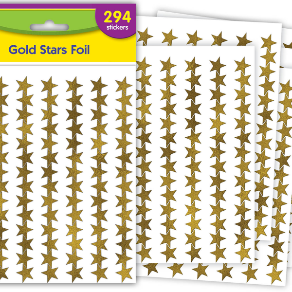 Gold Stars Foil Stickers