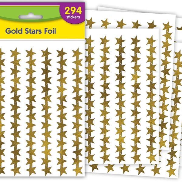 Gold Stars Foil Stickers