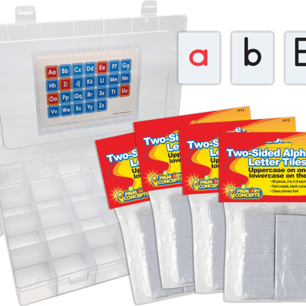 Two-Sided Alphabet Letter Tiles (4-pack)