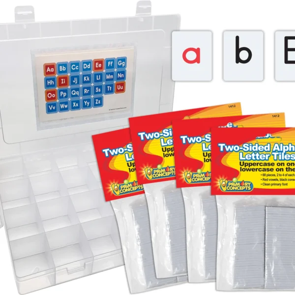 Two-Sided Alphabet Letter Tiles (4-pack)