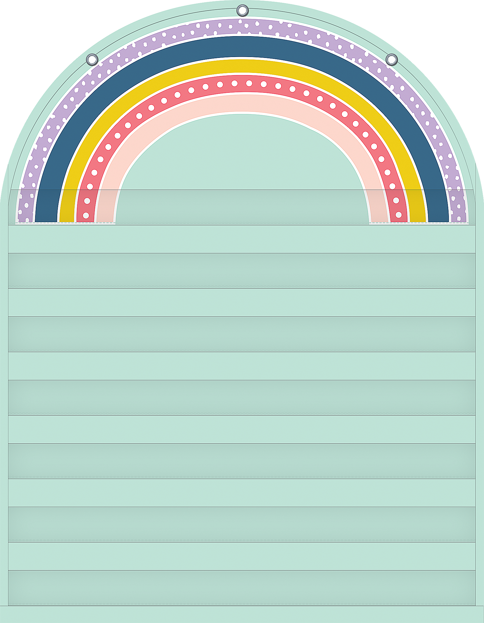 Oh Happy Day Rainbow 7 Pocket Chart (28" x 36")
