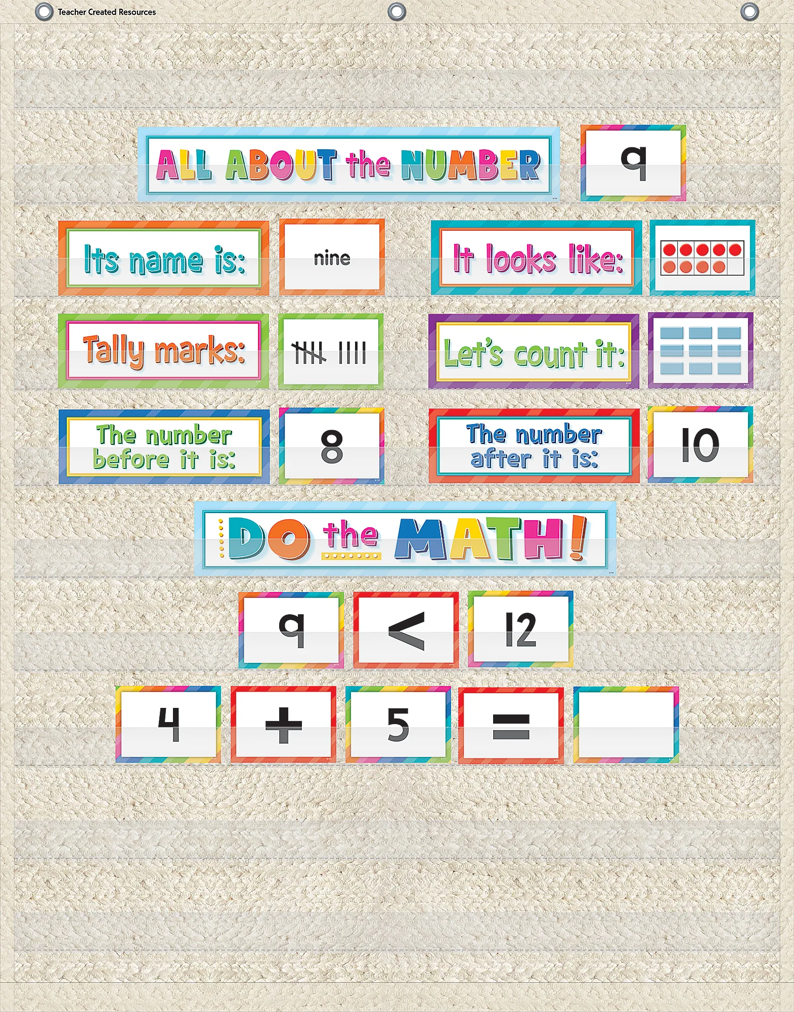 Woven 10 Pocket Chart (34" x 44") - Image 2