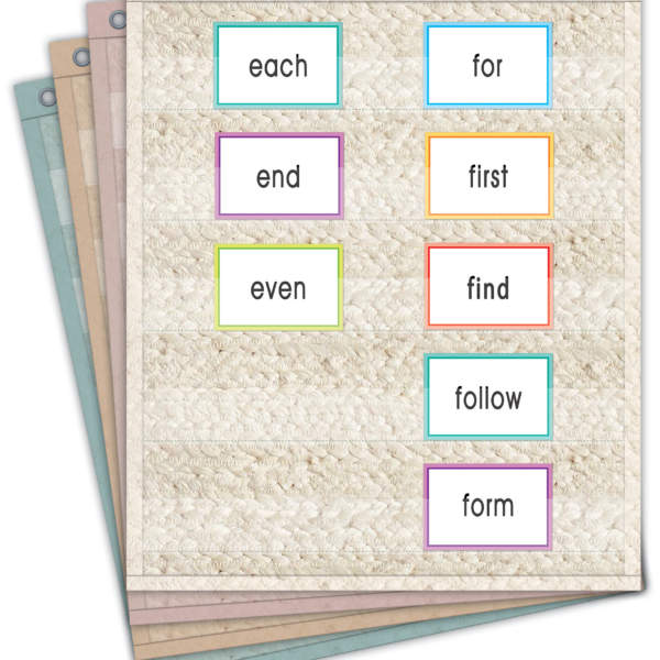 Woven Magnetic Mini Pocket Charts (14" x 17")