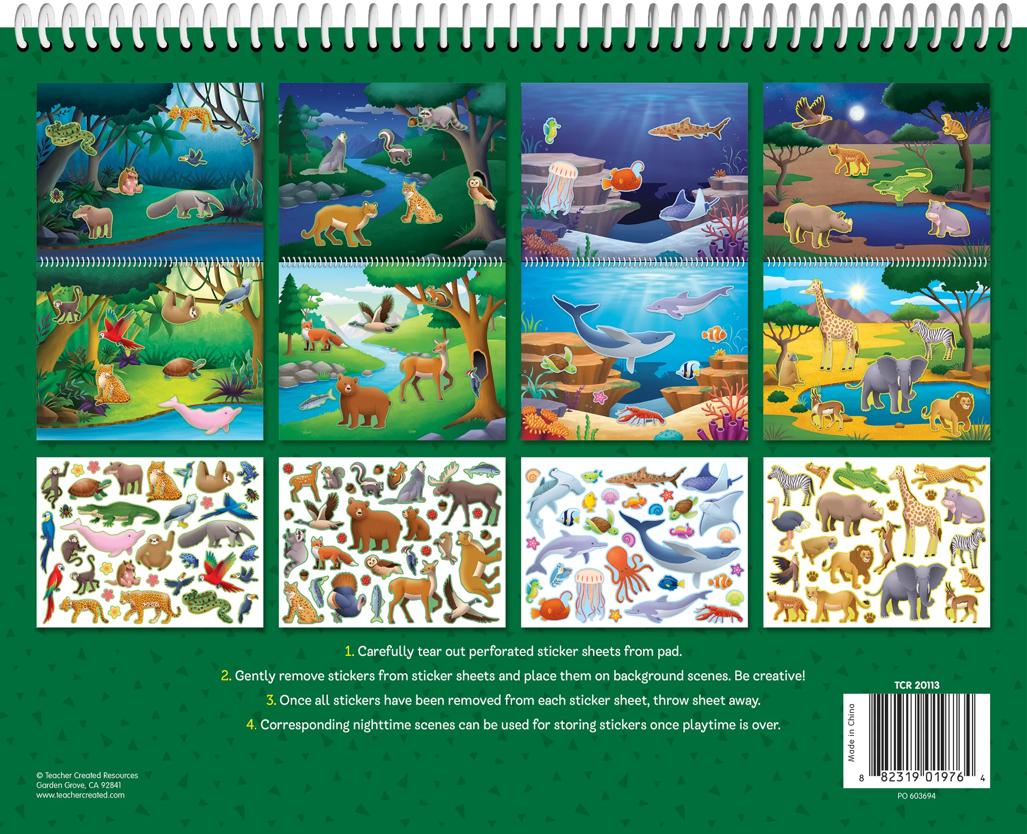 Animal Habitats Reusable Sticker Pad - Image 2