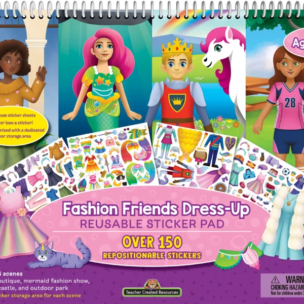 Fashion Friends Dress-Up Reusable Sticker Pad