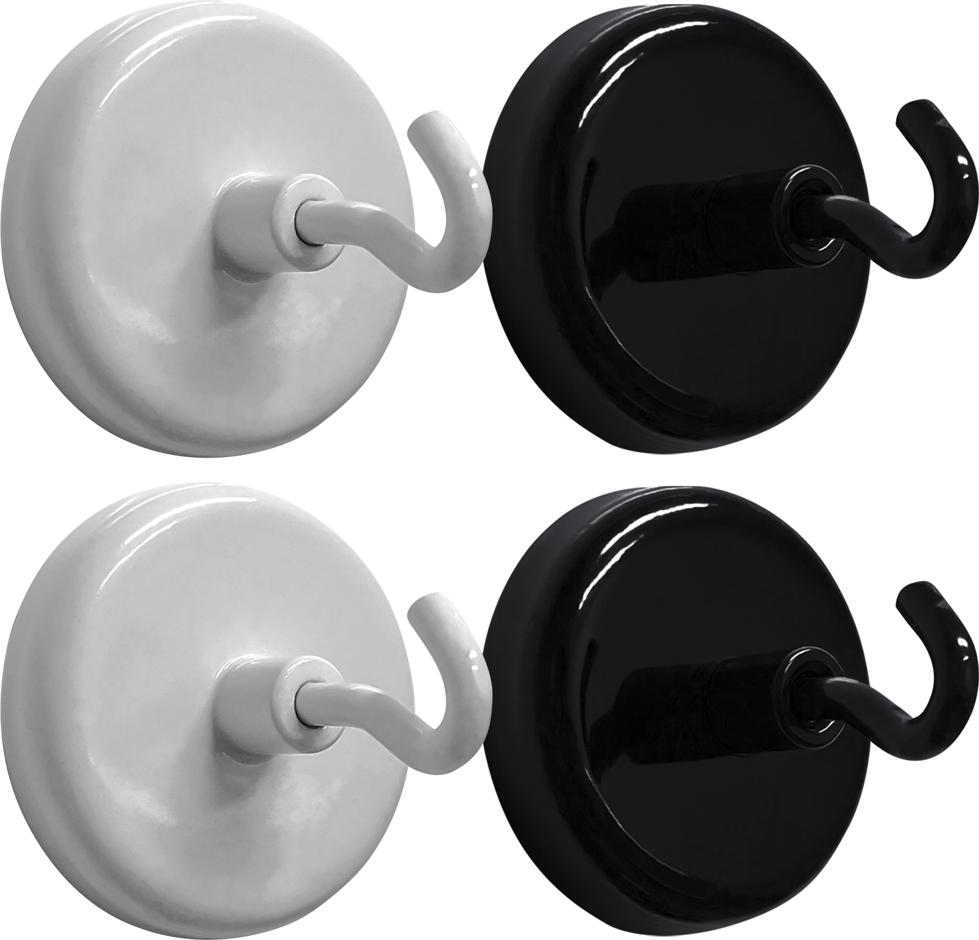 Black and White Magnetic Hooks