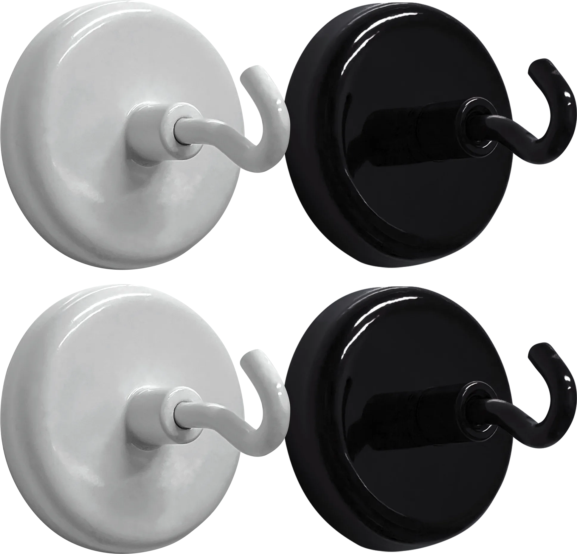 Black and White Magnetic Hooks