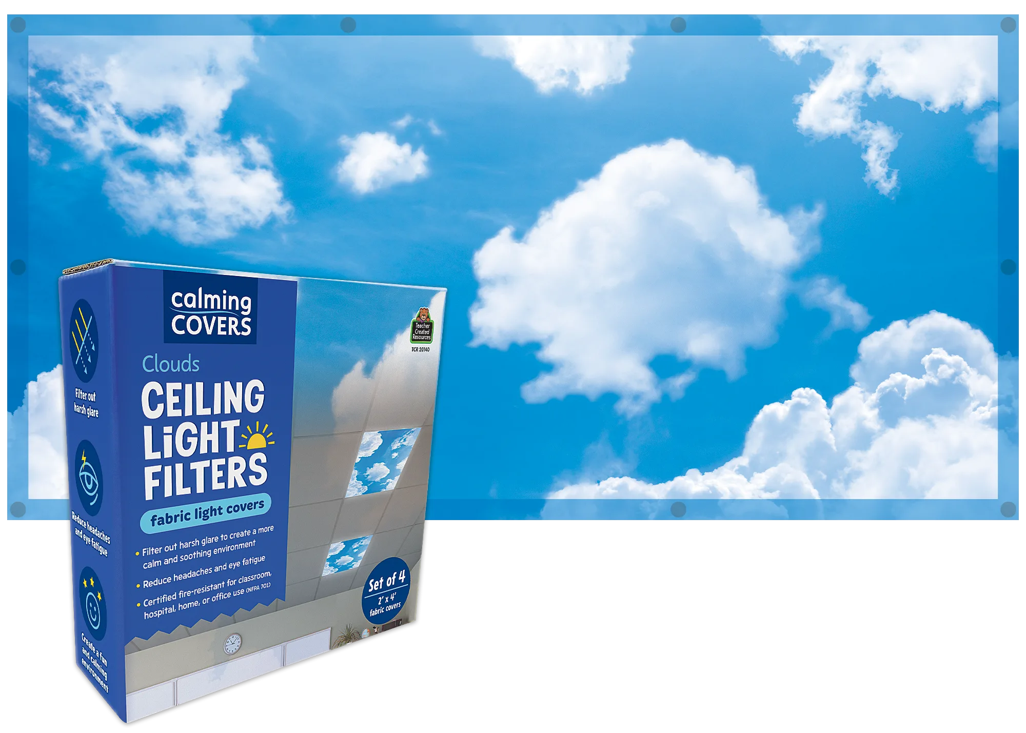 Clouds Calming Covers Ceiling Light Filters
