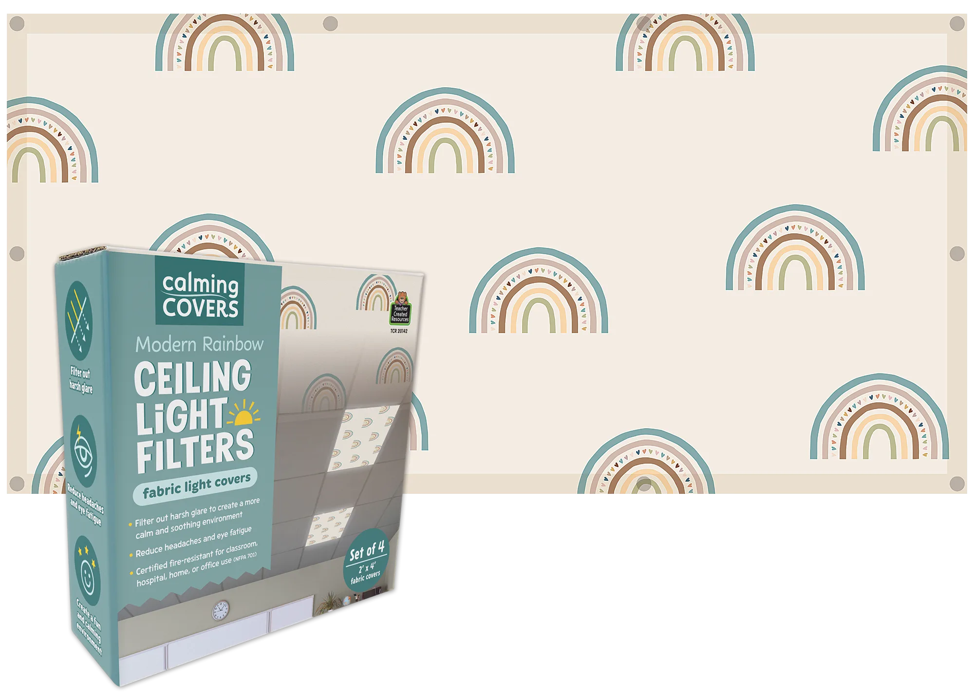 Modern Rainbow Calming Covers Ceiling Light Filters