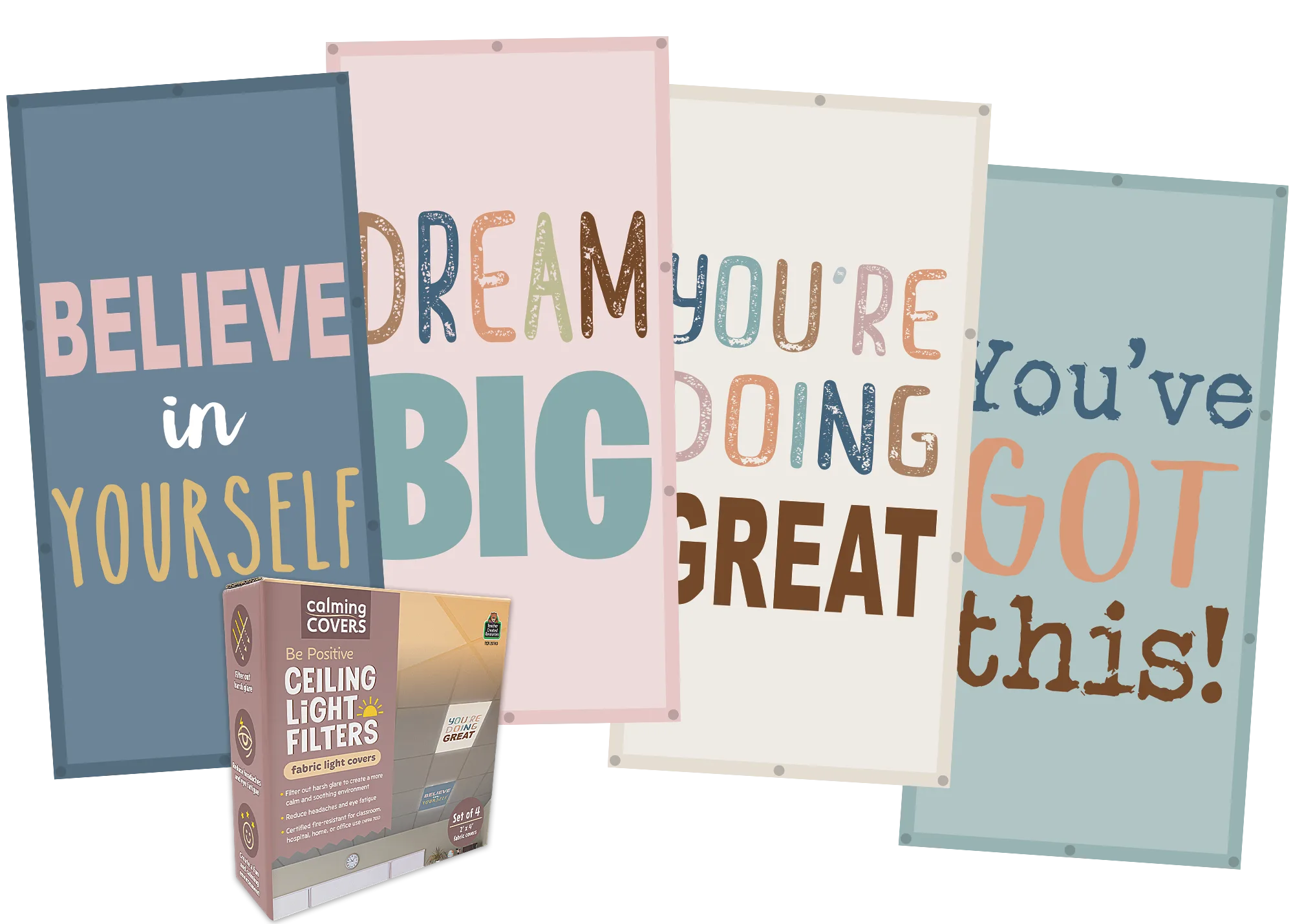 Be Positive Calming Covers Ceiling Light Filters