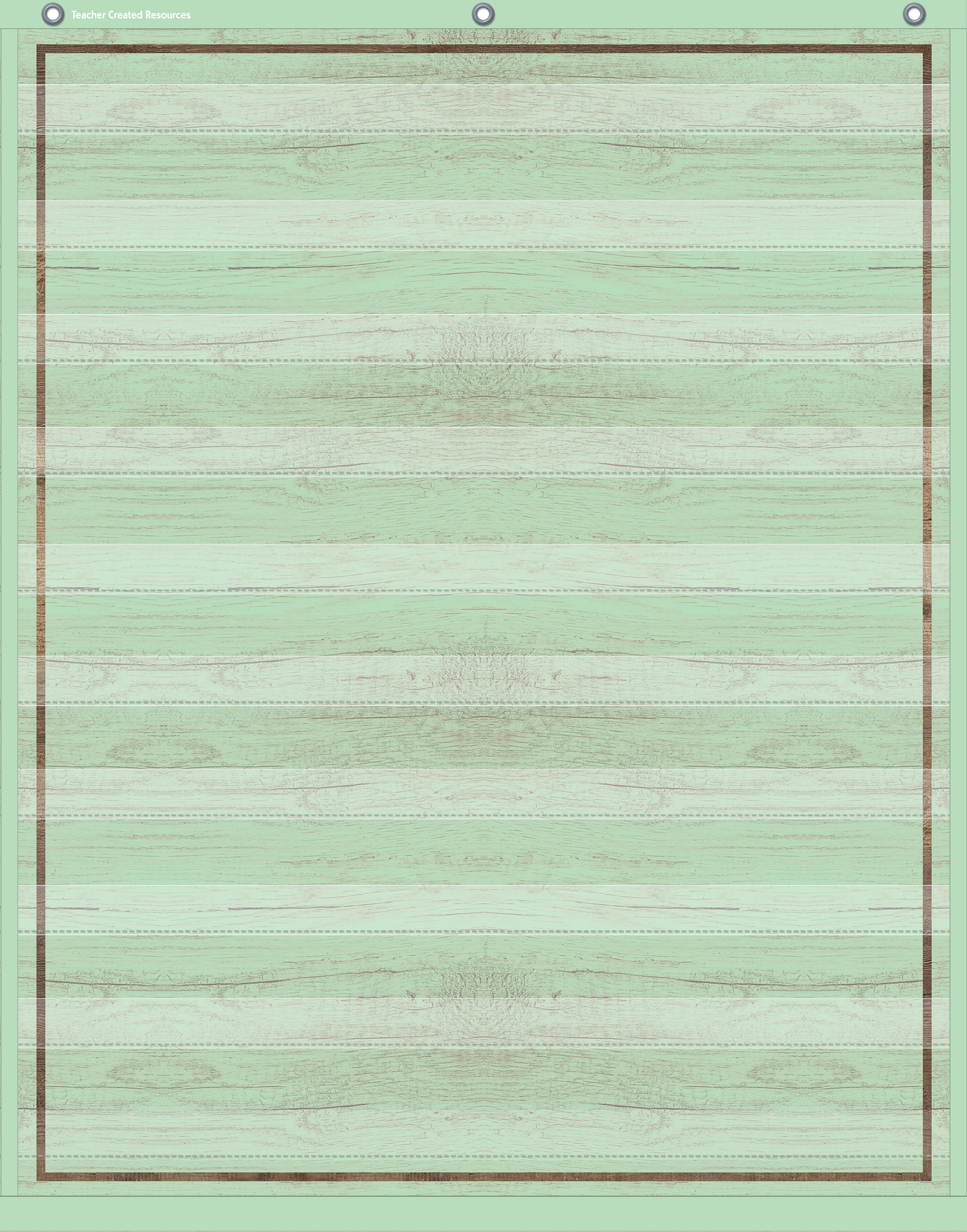 Mint Painted Wood 10 Pocket Chart (34" x 44")