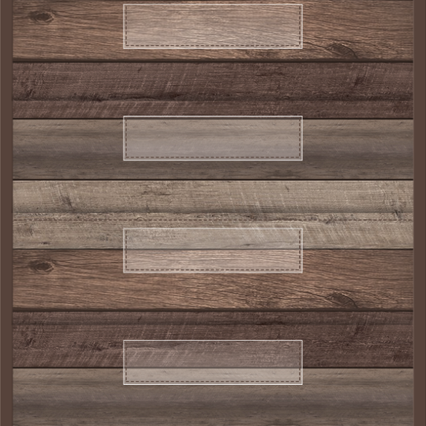 Dark Wood 10 Pocket File Storage Pocket Chart (14" x 58")