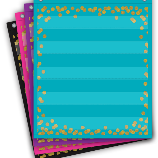 Confetti Colorful Magnetic Mini Pocket Charts (14" x 17")