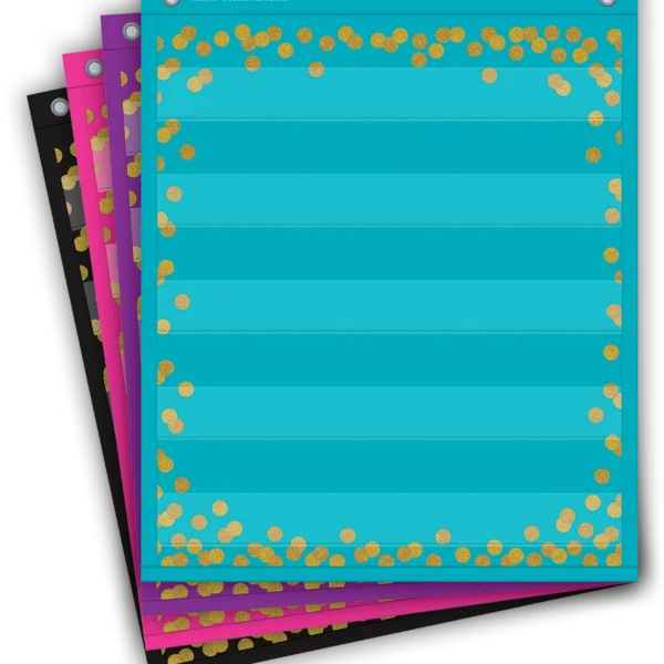 Confetti Colorful Magnetic Mini Pocket Charts (14" x 17")