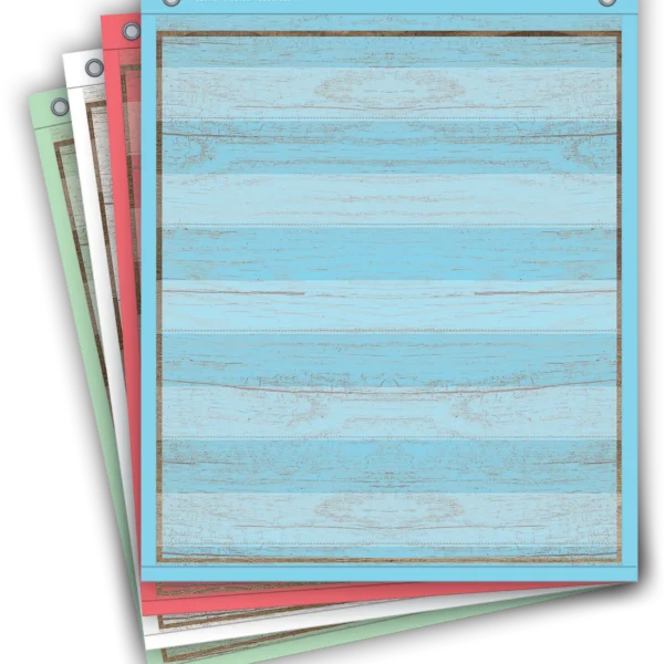 Painted Wood Magnetic Mini Pocket Charts (14" x 17")