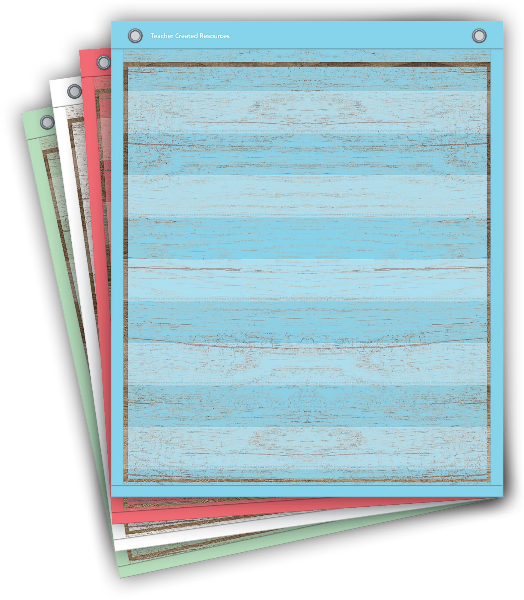 Painted Wood Magnetic Mini Pocket Charts (14" x 17")