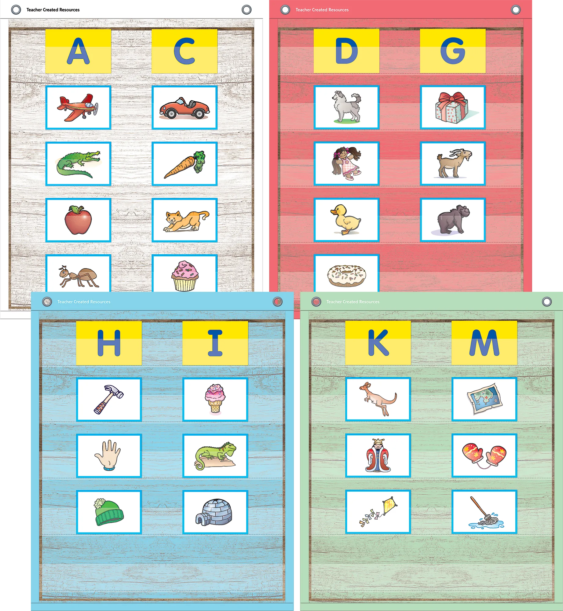 Painted Wood Magnetic Mini Pocket Charts (14" x 17") - Image 2