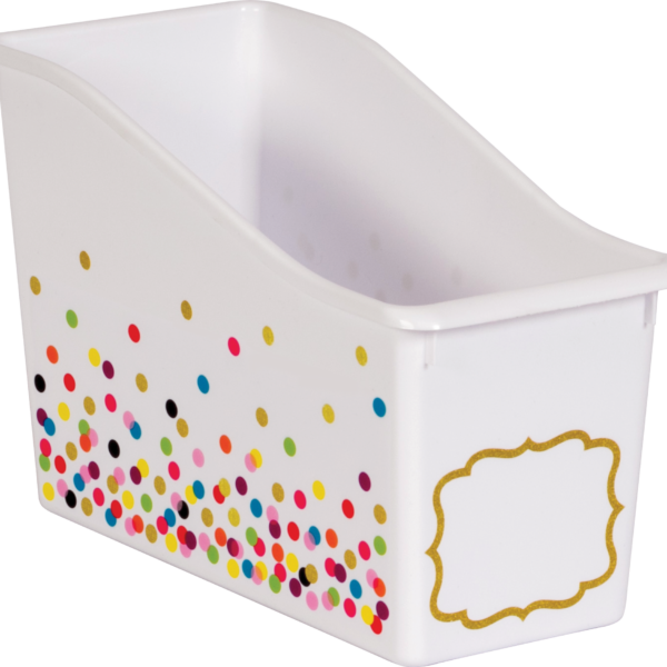 Confetti Plastic Book Bin