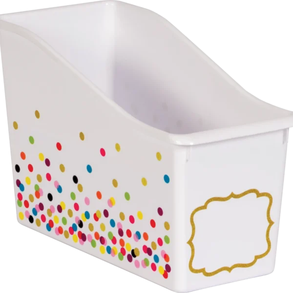 Confetti Plastic Book Bin