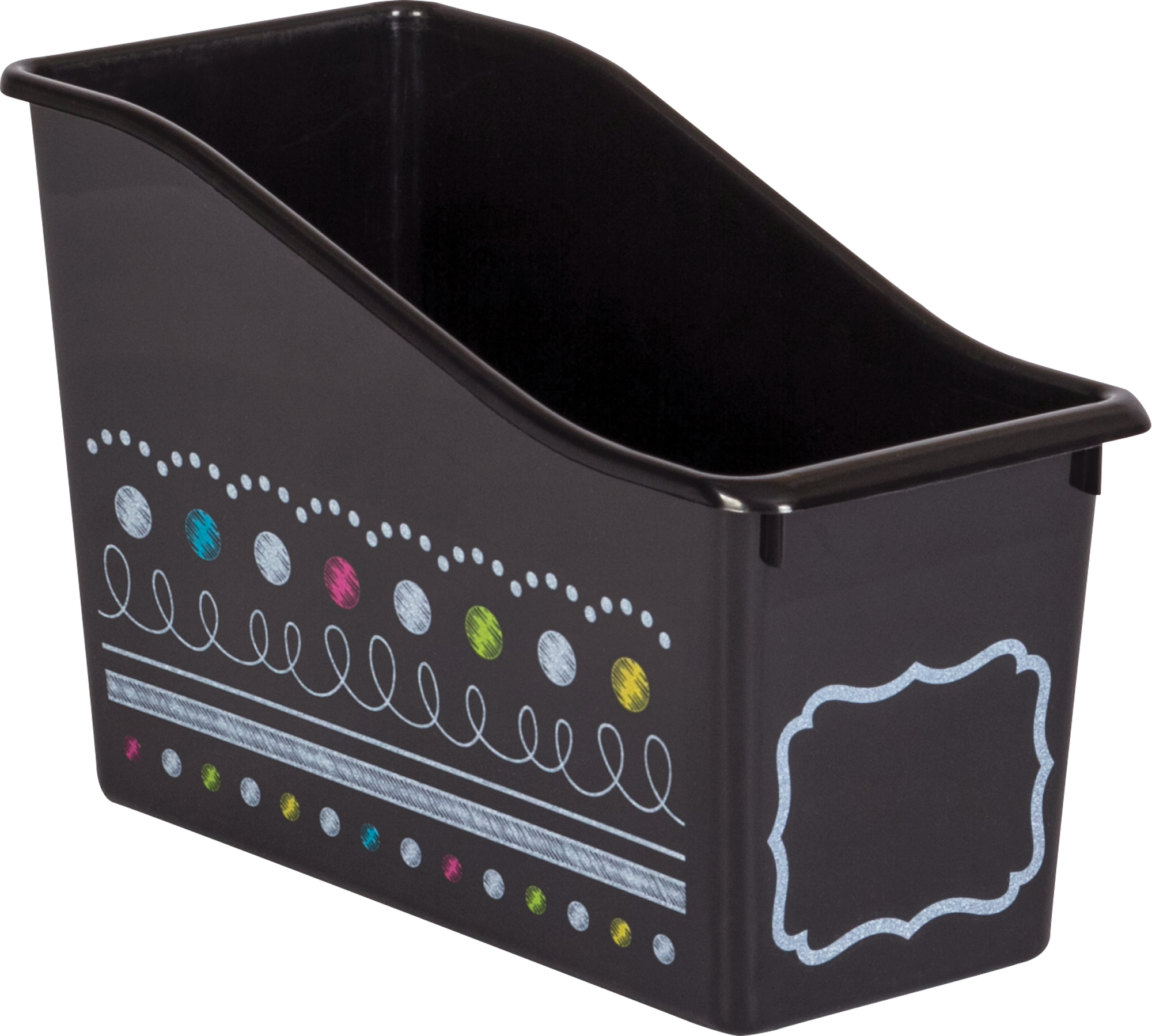 Chalkboard Brights Plastic Book Bin