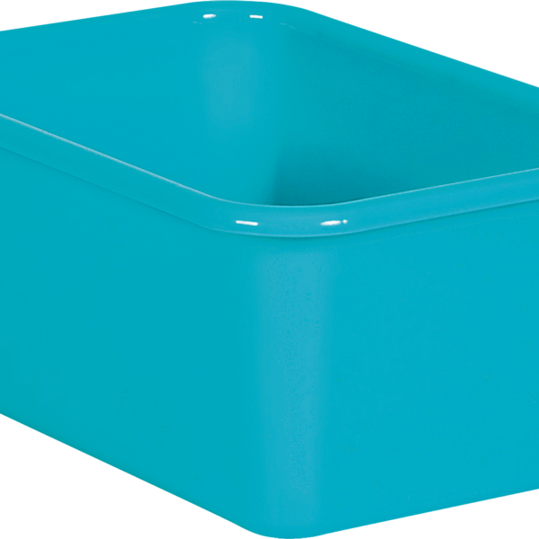 Teal Small Plastic Storage Bin