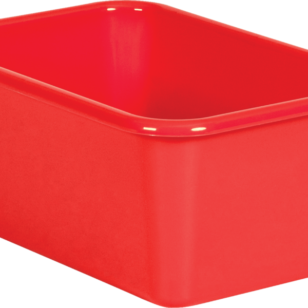 Red Small Plastic Storage Bin