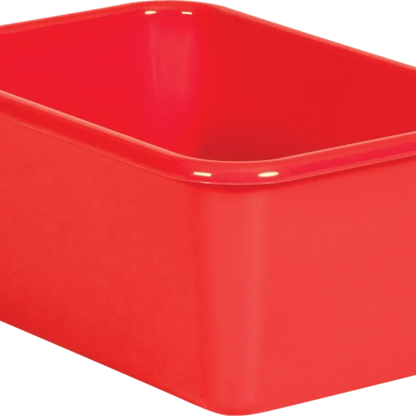 Red Small Plastic Storage Bin