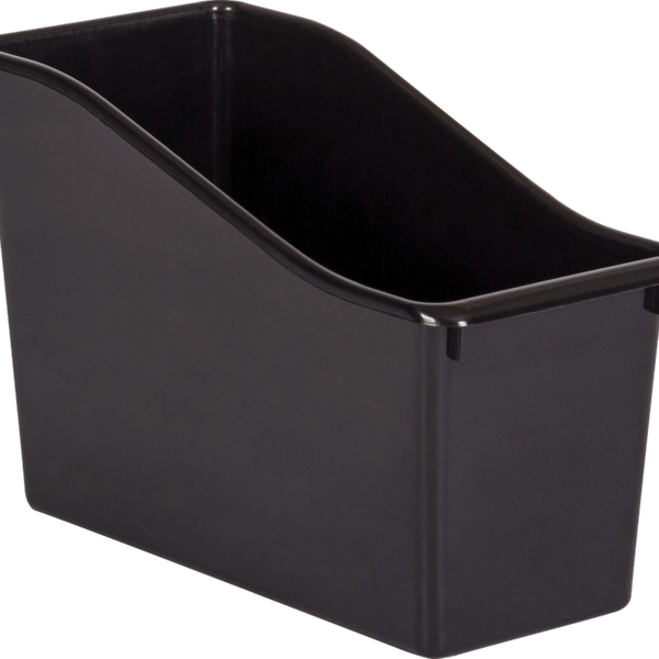 Black Plastic Book Bin