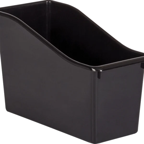 Black Plastic Book Bin