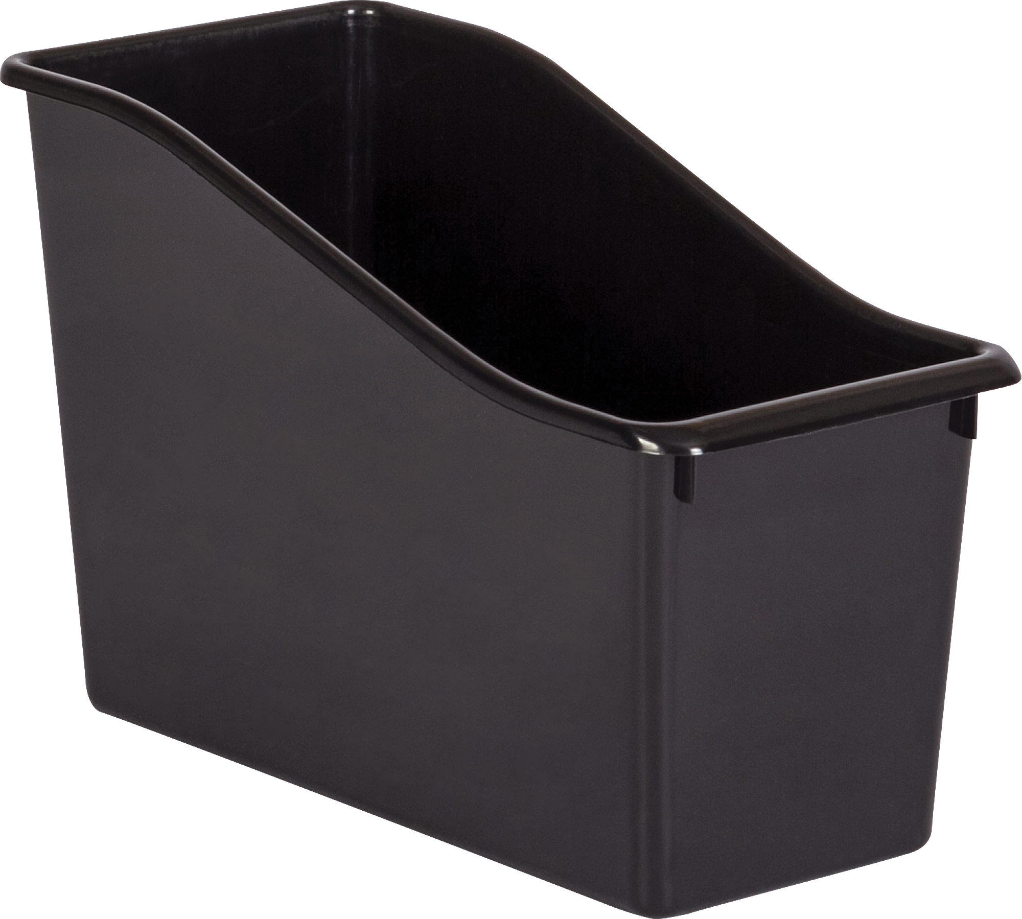 Black Plastic Book Bin