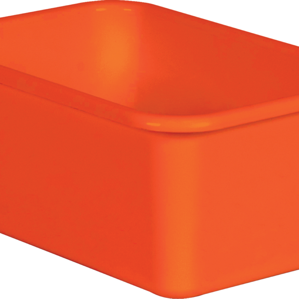 Orange Small Plastic Storage Bin