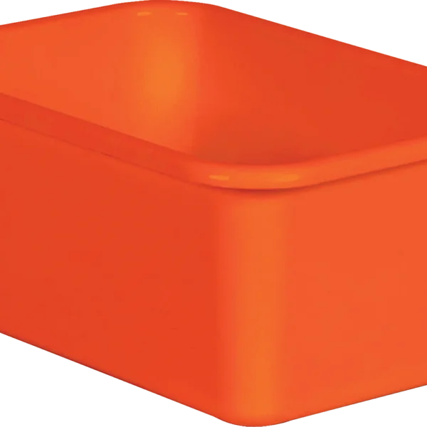 Orange Small Plastic Storage Bin