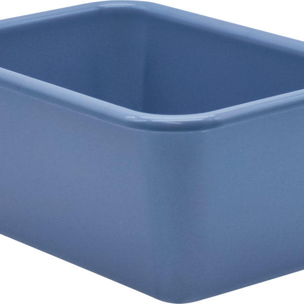 Slate Blue Small Plastic Storage Bin