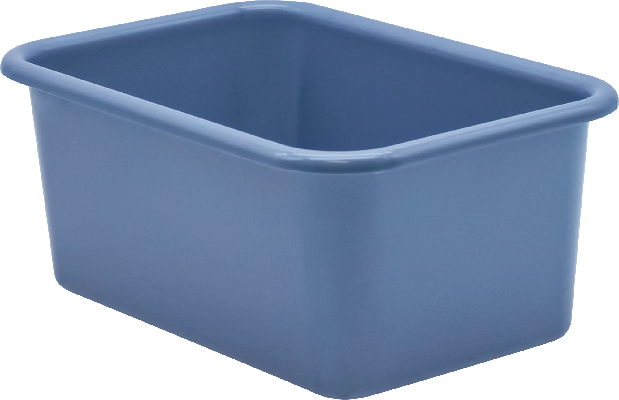 Slate Blue Small Plastic Storage Bin