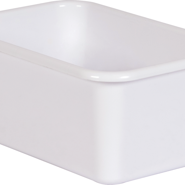 White Small Plastic Storage Bin
