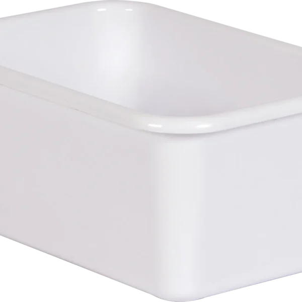 White Small Plastic Storage Bin